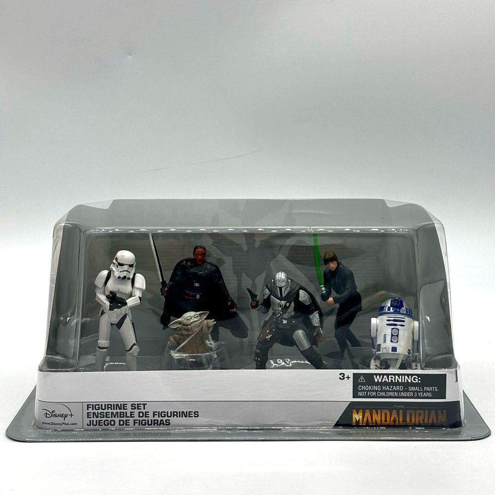 Disney Star Wars The Mandalorian 6 Piece Figure Play Set Toys R2D2 Yoda